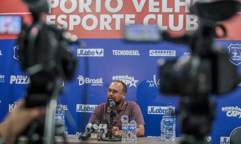 Tiago Batizoco, técnico do Porto Velho — Foto: Leandro Morais/Porto Velho EC
