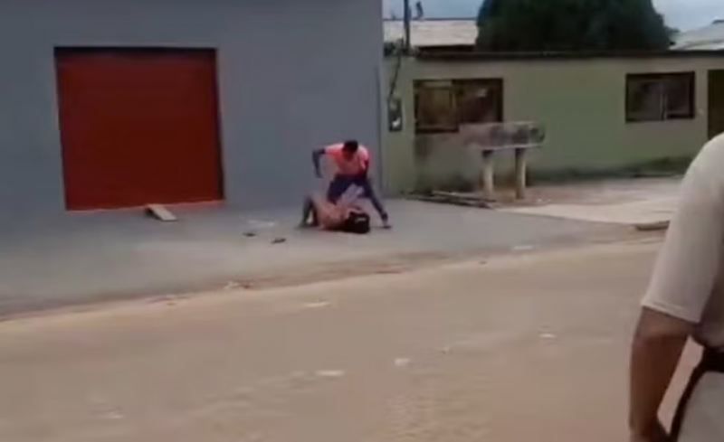 VÍDEO: Homem com tornozeleira eletrônica é preso após tentar matar ex-companheira em Porto Velho