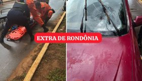 Criança e avó são atropeladas na avenida Melvin Jones em Vilhena