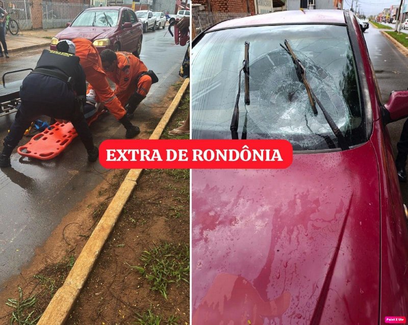 Criança e avó são atropeladas na avenida Melvin Jones em Vilhena