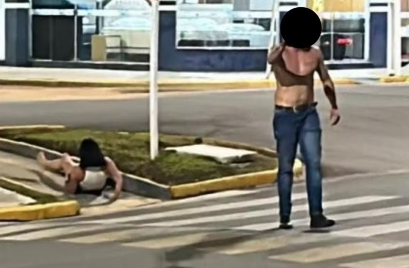 Homem é preso em flagrante após espancar a esposa no meio da rua em Vilhena