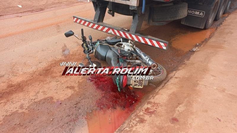 Foto 4 da matéria: Motociclista atingido por caminhão em marcha ré em Rolim de Moura morre em hospital de Cacoal