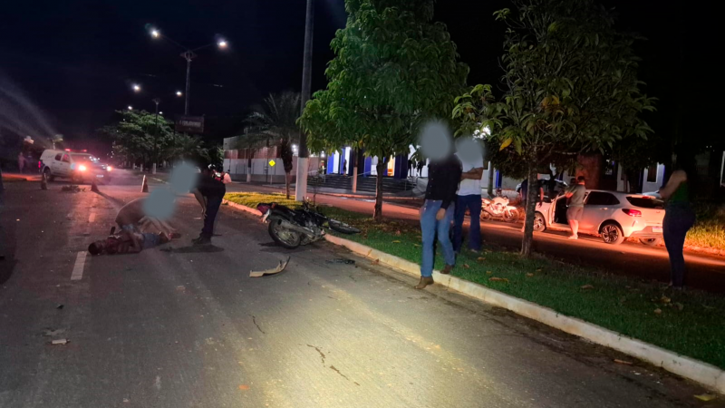 Foto 1 da matéria: Nova Brasilândia- Urgente vítima do grave acidente não resiste e vem a óbito no hospital