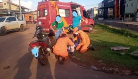 Rolim: Criança de apenas 4 anos é socorrida após acidente entre moto e carro