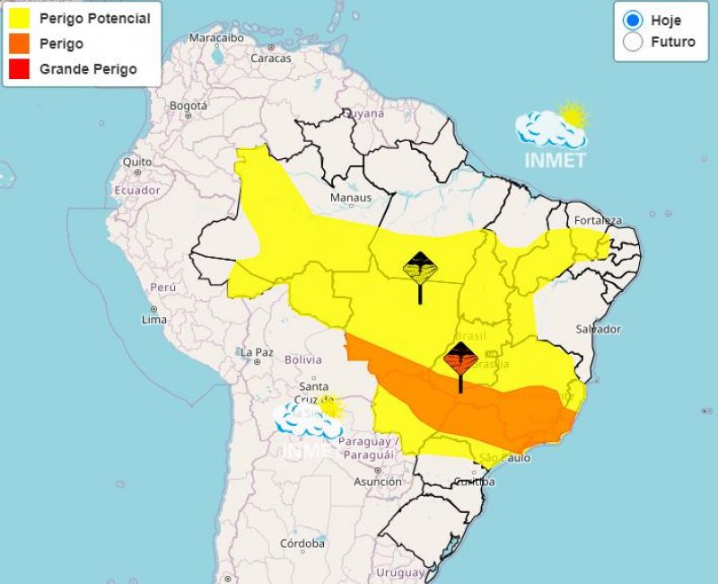 Rondônia e mais sete estados estão sob alerta do INMET para tempestades e chuvas intensas