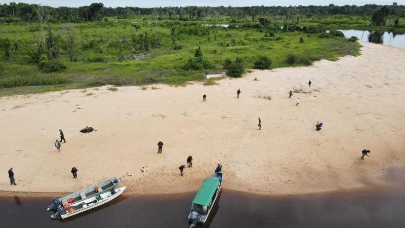Foto 8 da matéria: Soltura de Quelônios no Parque Estadual Corumbiara Reflete Avanço na Conservação da Biodiversidade