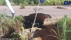 Cratera causa interdição da BR-435 em Colorado do Oeste por quase 24 horas
