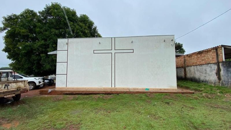 Foto 3 da matéria: Prefeitura de Rolim de Moura realiza reforma na capela mortuária