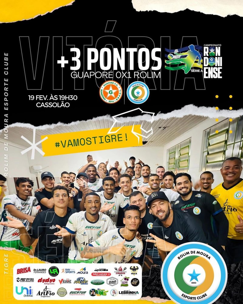 Rolim vence Guaporé em clássico e Ji-Paraná é Genus empatam na 5ª rodada do Rondoniense 2025