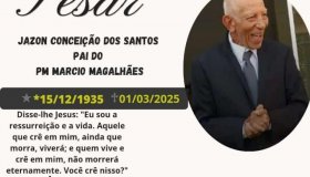 Nota de pesar: Jazon Conceição dos Santos, pai do PM Márcio Magalhães