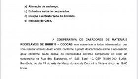 EDITAL DE CONVOCAÇÃO DA COOCAB