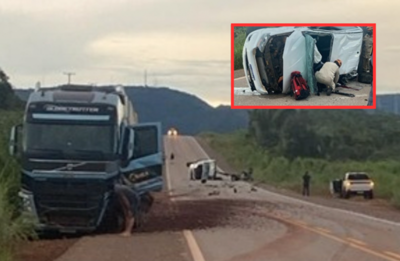 Batida entre Ranger e carreta mata empresário de 39 anos, em MT