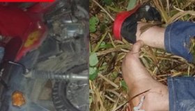 Motociclista é socorrido ao ser encontrado ferido na BR 429, vídeo