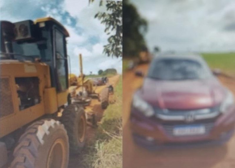 Patrol e carro de passeio se envolve em acidente na zona rural de Seringueiras