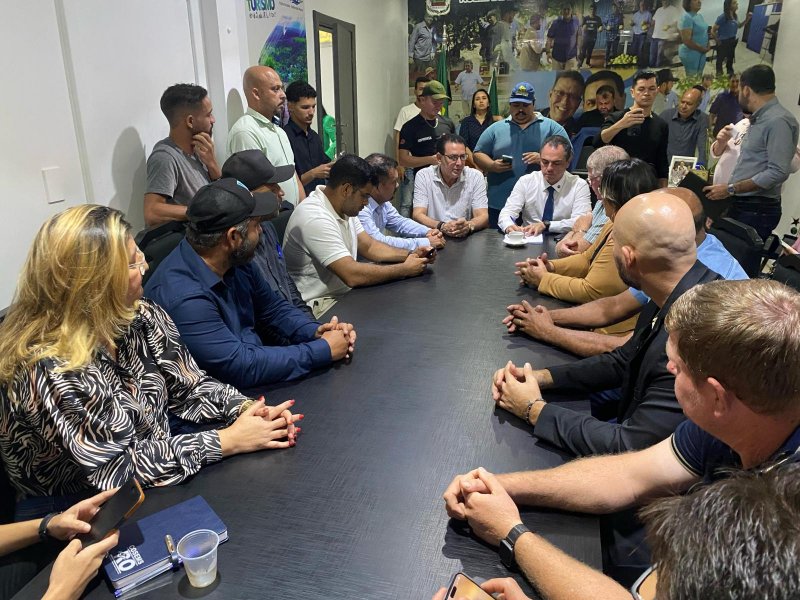 Prefeito Aldo Júlio recebe vice-governador Sérgio Gonçalves em Rolim de Moura