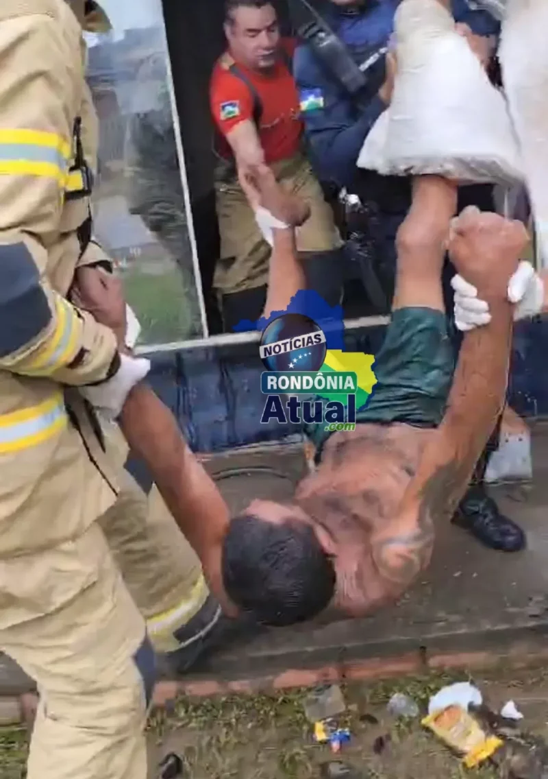 Sábado: Incêndio em Container Frequentado por Usuários de Drogas Deixa Um Ferido em Ji-Paraná