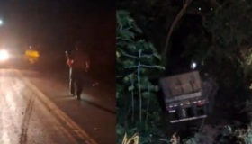 Motorista morre esmagado em batida entre carro e cinco carretas na BR-364, em...
