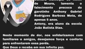 Câmara de Rolim de Moura, lamenta o falecimento do aluno Anthony Gabriel...
