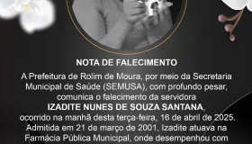 NOTA DE FALECIMENTO servidora IZADITE NUNES DE SOUZA SANTANA