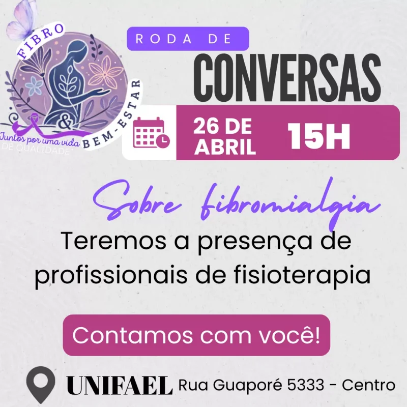 O encontro Roda de conversa Fibro e Bem-Estar está de volta