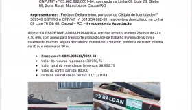 COMUNICADO DE RECEBIMENTO DE RECURSO E PUBLICAÇÃO