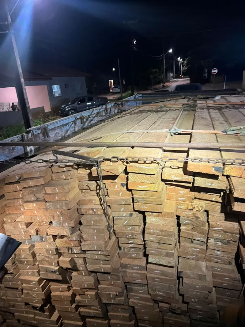 Polícia Militar em Migrantinópolis e BPA apreende madeira irregular