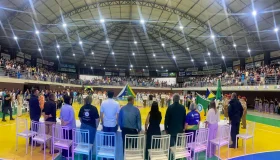 A vereadora Janete Lins esteve presente na abertura do Joer (Jogos Escolares de...