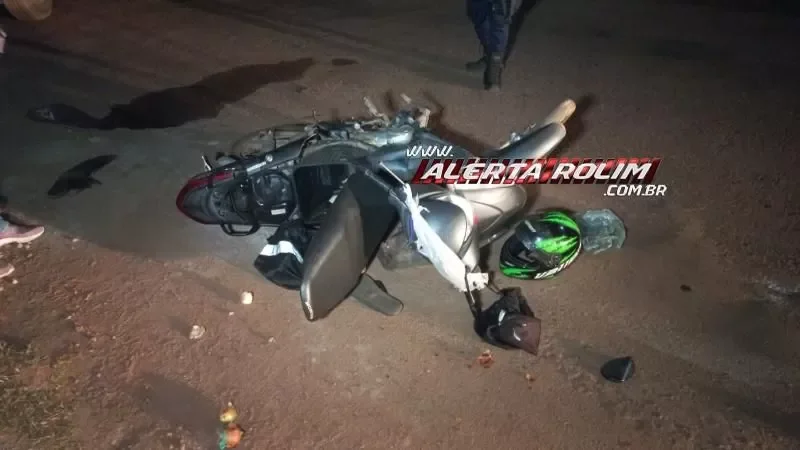 Foto 1 da matéria: Casal sofre fraturas nas pernas após ser atingido por carro em Rolim de Moura; motorista se evadiu do local