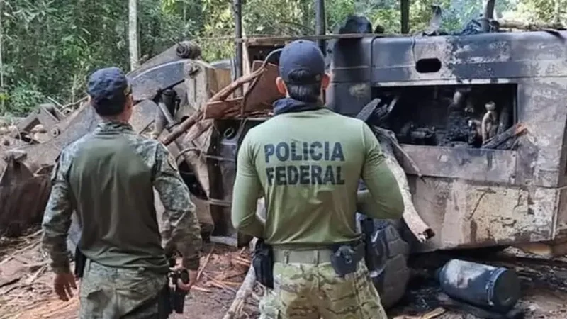Celular apreendido leva PF a operação contra garimpo ilegal em terra indígena de Rondônia