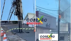 Curto-circuito provoca incêndio em poste e causa apagão no centro de Pimenta...