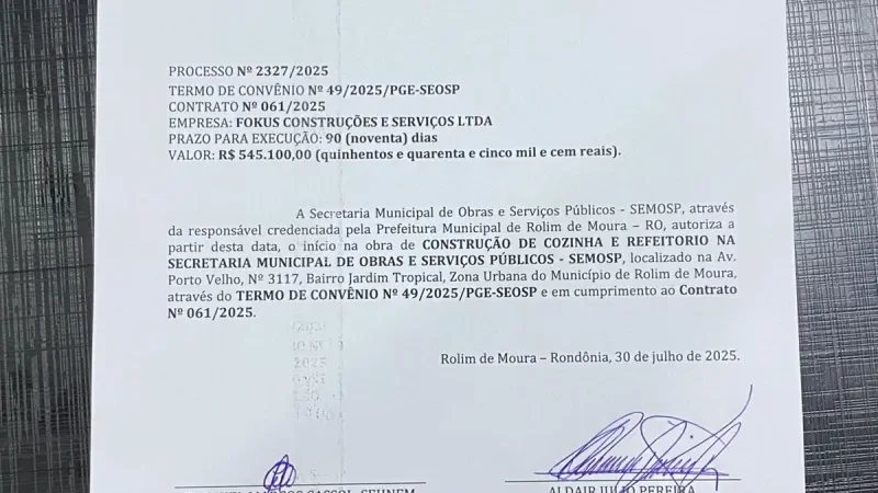 Foto 1 da matéria: Prefeito Aldo Júlio agradece deputado Luizinho Goebel por emenda que garante construção de cozinha e refeitório na SEMOSP