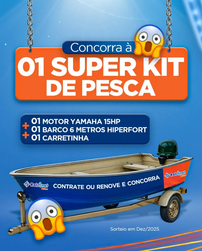 Rolim Net lança promoção ‘Pai de Fibra’ com sorteio de super kit de pesca