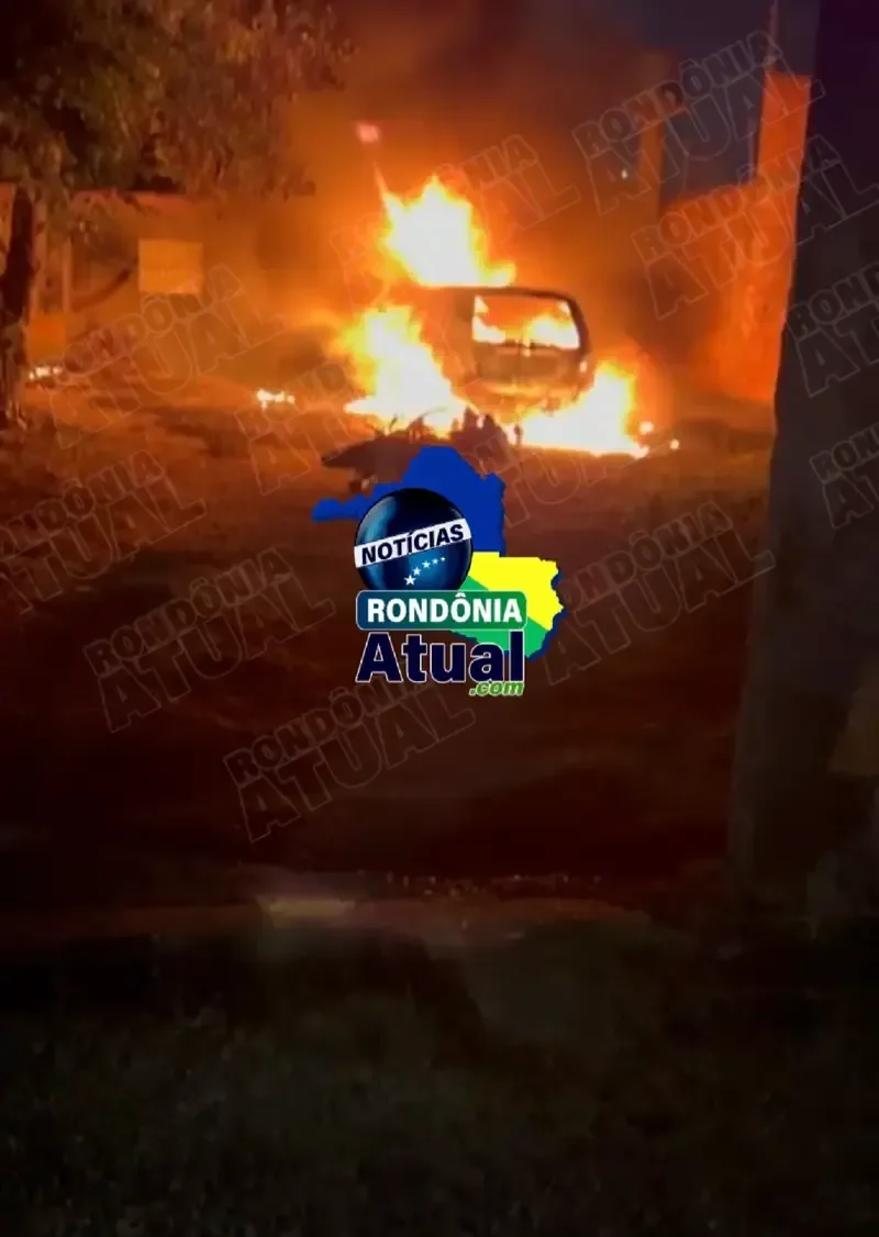 Carro é incendiado e mulher é agredida em Ji-Paraná por ex militar do exército