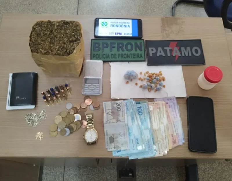 Operação conjunta da PM e Polícia Civil prende suspeito de tráfico em Nova Brasilândia D’Oeste