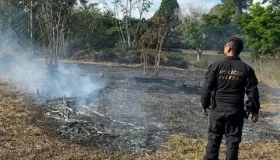 PF prende mais um em flagrante por queimada ilegal às margens da BR-364, em...