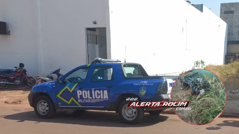 Polícia Militar recupera motocicleta furtada durante a madrugada no centro de Rolim de Moura