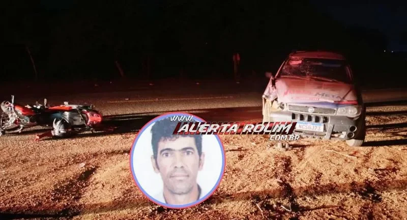 Motociclista de 57 anos morre após colisão com Fiat Strada em Rolim de Moura
