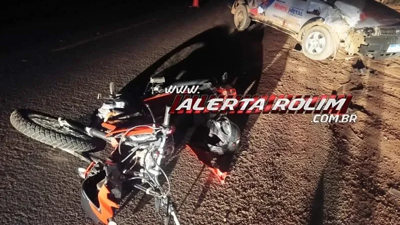 Foto 2 da matéria: Motociclista de 57 anos morre após colisão com Fiat Strada em Rolim de Moura