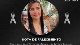 Nota de Pesar pelo falecimento de Jeane Gomes de Oliveira