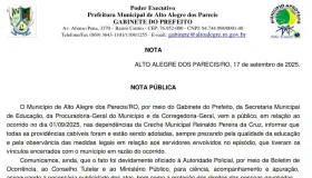 Prefeitura de Alto Alegre dos Parecis divulga nota oficial sobre caso de...