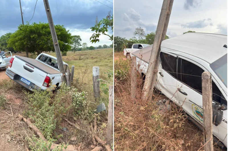 Vereador Thiago Hulk sofre acidente de carro na linha 176 em Rolim de Moura