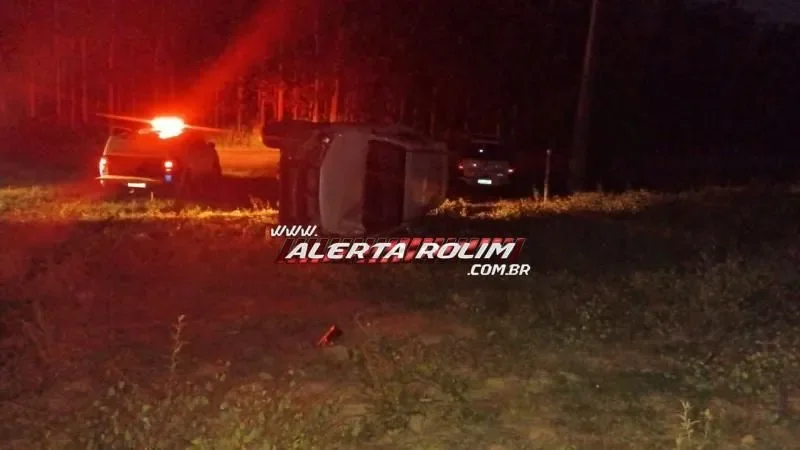 Foto 1 da matéria: Morador de Rolim de Moura é preso com mais de 20 quilos de drogas após capotar caminhonete na RO-010