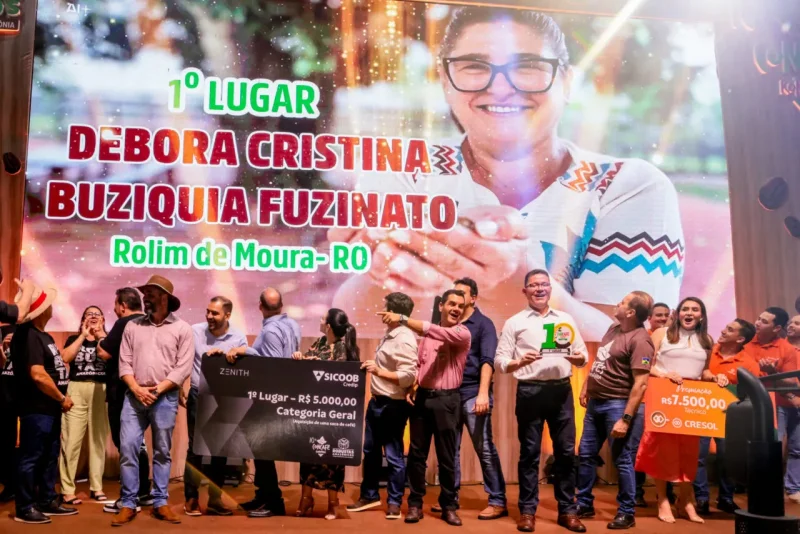 Produtora de Rolim de Moura vence o 10º Concafé e leva prêmio recorde de R$ 220 mil