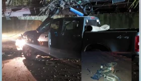Motociclista morre após colisão com caminhonete que derrubou poste no bairro...