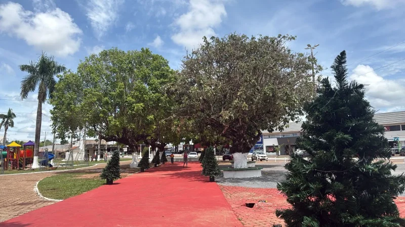 Vândalos danificam enfeites natalinos e Prefeitura de Rolim de Moura pede apoio da população para manter a cidade bonita