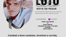 Nota de Pesar: Adão Farias Galvão