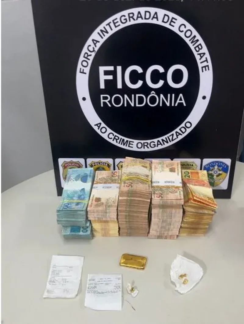Homem é preso com R$ 245 mil e barra de ouro durante ação da FICCO/RO
