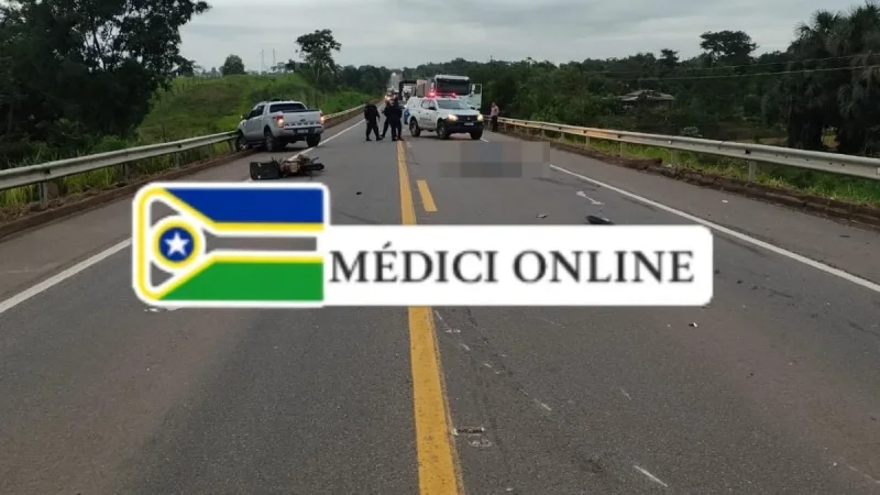 Acidente entre dois carros e moto deixa uma pessoa morta na BR-364 entre Ji-Paraná e Presidente Médici