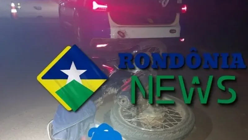 Foto 3 da matéria: Distração e imprudência: inabilitado colide contra viatura da PM em Cacoal