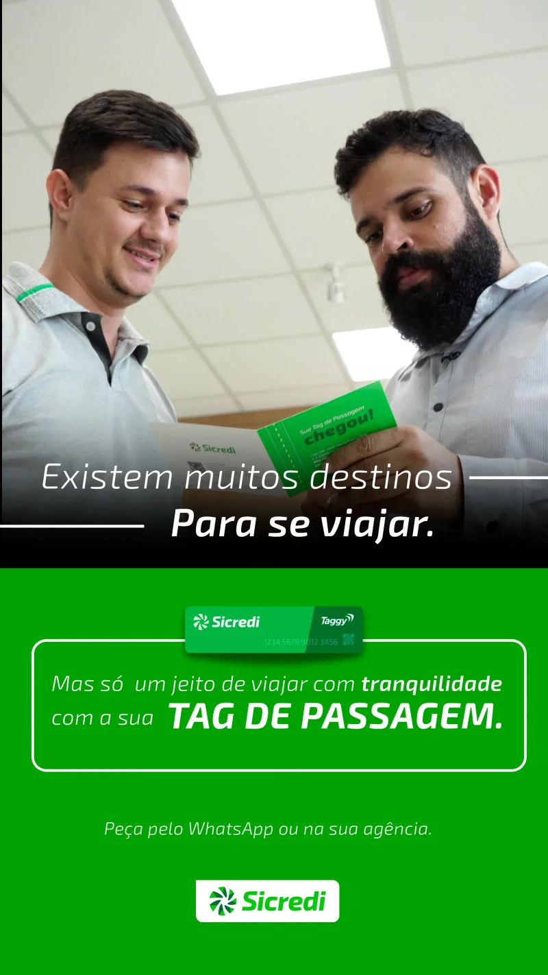 Economize tempo em pedágios. Evite filas com Tag de passagem do Sicredi